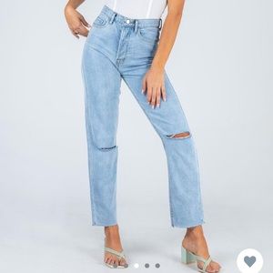 Princess Polly Knee Rip Denim Jeans
